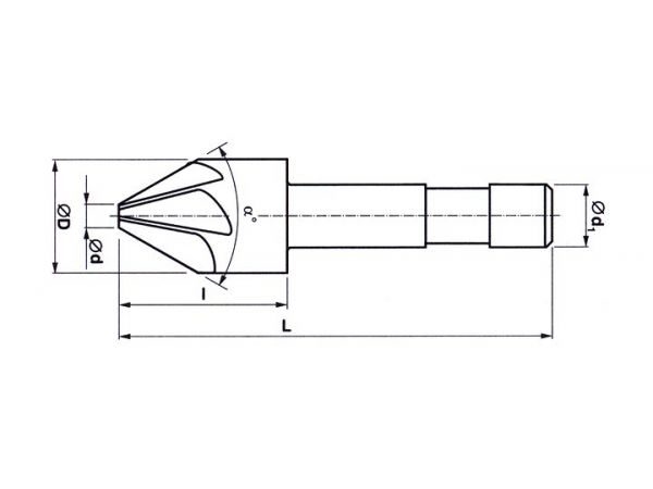 Záhlubník kuželový s válcovou stopkou - STIMZET