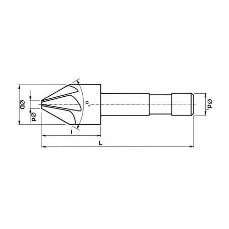 Záhlubník kuželový s válcovou stopkou - STIMZET