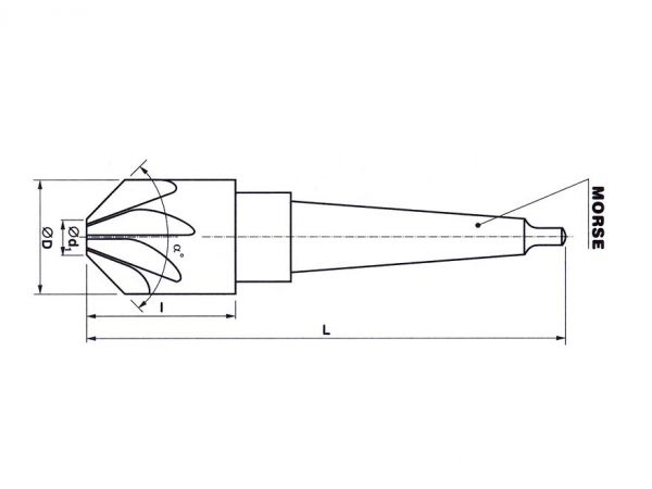 Záhlubník kuželový 60° s kuželovou stopkou HSS...