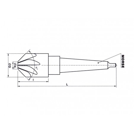 Záhlubník kuželový 60° s kuželovou stopkou HSS 221628 - STIMZET