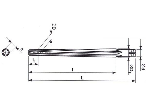Výstružník ruční kuželový  40 mm STIMZET