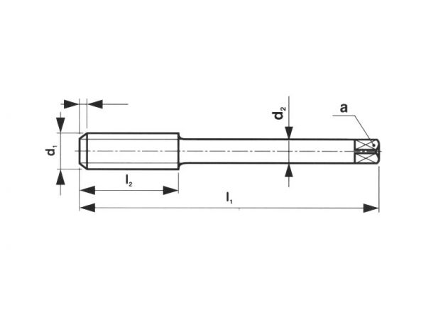 Ruční sadový závitník DIN 5157, HSS 223012 - NAREX