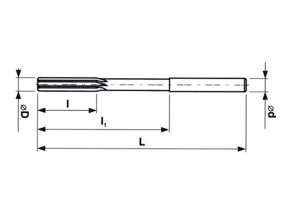 Výstružník strojní s řeznými břity SK - K10 6mm H7