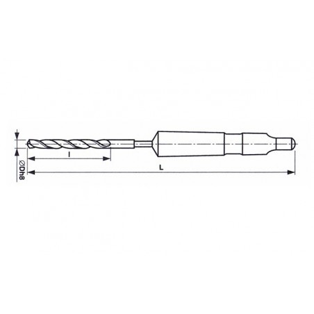 Vrták s kuželovou stopkou vysoce výkonný HSSCo 221143