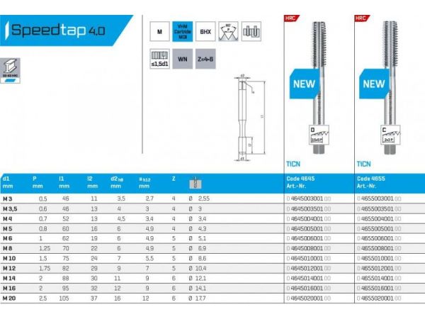 Závitník strojní SC SPEEDTAP M8 MAYKESTAG