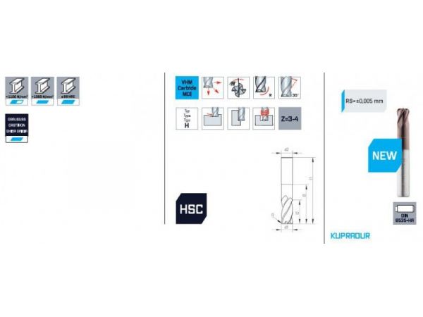 Fréza čelní SK s rohovým rádiusem 16x16/92 R1,0...