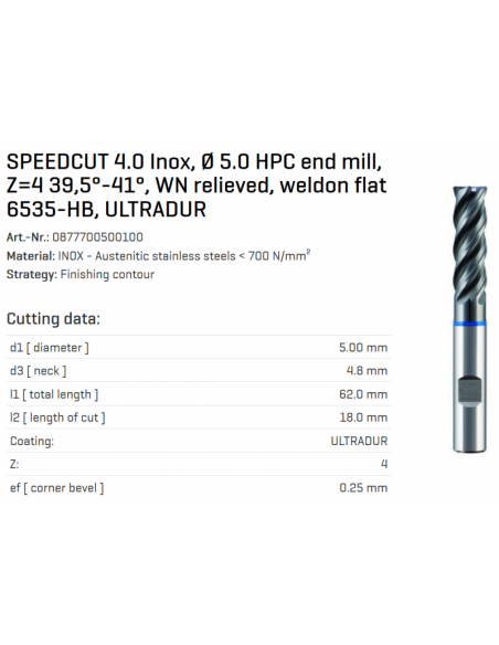 Fréza válcová čelní SK dlouhá SPEEDCUT 4.0  10x30/80 MAYKESTAG