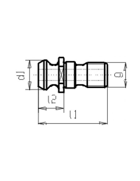 Tažný čep M24 ISO 7388 B bez otvoru G051 SK50 - KFH