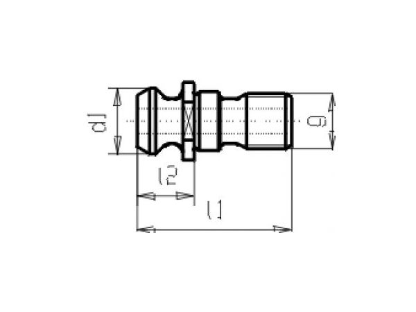 Tažný čep M16 ISO 7388 B s otvorem G051 SK40 - KFH