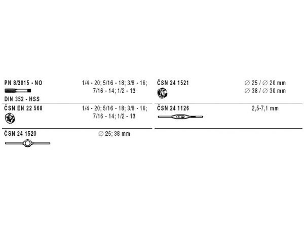 Souprava závitořezných nástrojů 238911.1