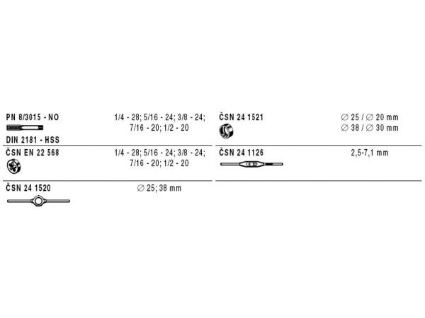 Souprava závitořezných nástrojů 238911.3