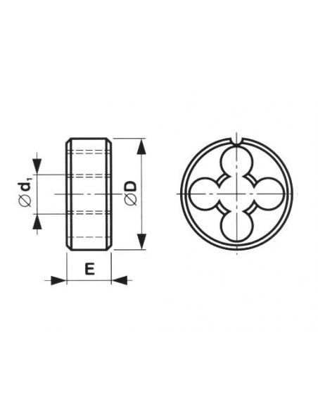 Závitová kruhová čelist  NO/CS  W1 3/8  CZ TOOL
