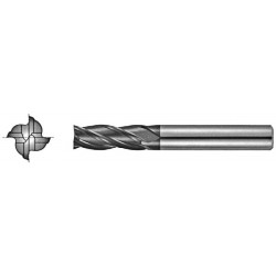 Fréza tvrdokovová dlouhá 4 břitá TiAlN MASTERCUT