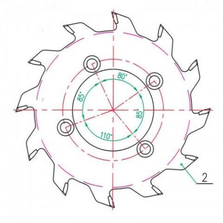 Předřezový kotouč SK skládaný 5393.1 12+12 WZ HP RAPIDO