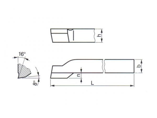 Soustružnický nůž z rychlořezné oceli ubírací stranový 223524