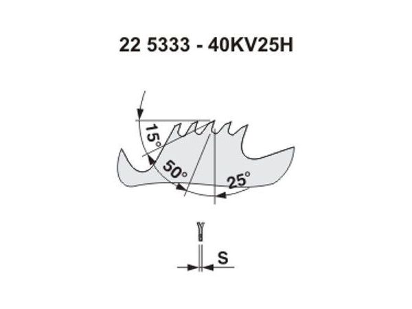Pilový kotouč na dřevo 5333 - 40KV25° HANIBAL