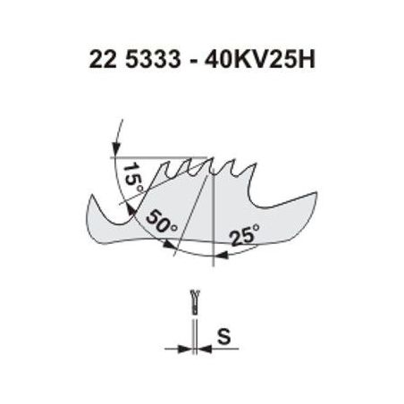 Pilový kotouč na dřevo 5333 - 40KV25° HANIBAL