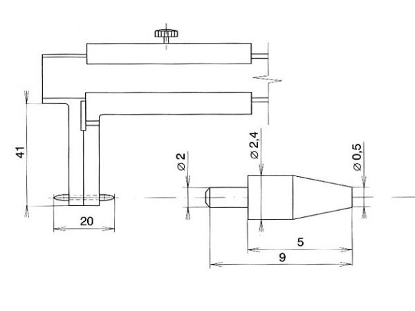Posuvné měřítko speciální, na vnitřní zápichy...