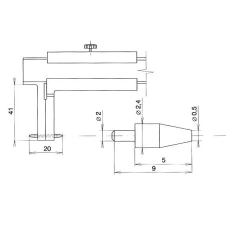 Posuvné měřítko speciální, na vnitřní zápichy 180mm - SOMET