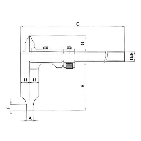 Posuvné měřítko se špičkami 800 až 1000mm 251234 - SOMET