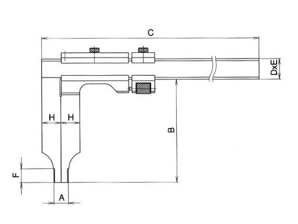 Posuvné měřítko bez špiček 200mm 251231- SOMET