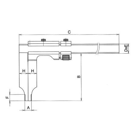 Posuvné měřítko bez špiček 200mm 251231- SOMET