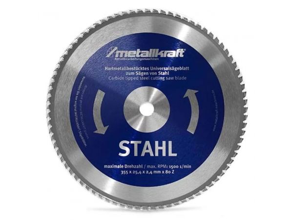 Pilový kotouč na kov OCEL 355mm (pro DRC355) - Metallkraft 80Z