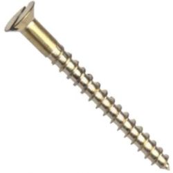 Din 97 vrut do dřeva se zápustnou hlavou, průběžná drážka, mosaz, 4.0x16 mm