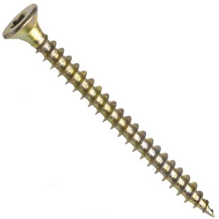 Univerzální vrut, zápustná hlava, drážka torx, celý závit, zinek bílý, 4.5x30 mm