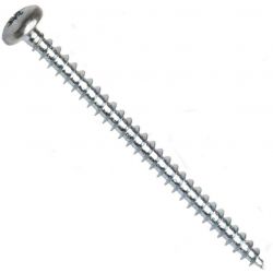 Univerzální vrut, půlkulatá hlava, celý závit, drážka pozidrive, zinek bílý, 4.5x40 mm