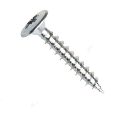 Univerzální vrut, čočková hlava s límcem, drážka pozidrive, zinek bílý, 4.0x40 mm