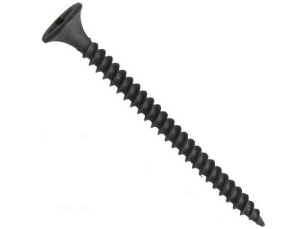 Šroub do sádrokartonové desky en 14566, zápustná hlava, jemný závit do plechu dvouchodý, tmn, drážka phillips, fosfát, 4.8x90 mm