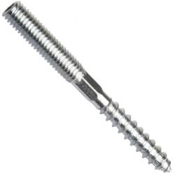 Kombinovaný šroub se dvěma závity (metrický/do dřeva), drážka torx, ocel, zinek bílý, m6x70 mm