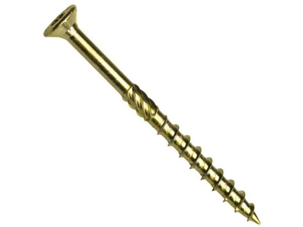 Vrut konstrukční, zápustná hlava se 6 drážkami, torx 40, frézovací segment, špička se zářezem, částečný závit, ocel, zinek žlutý