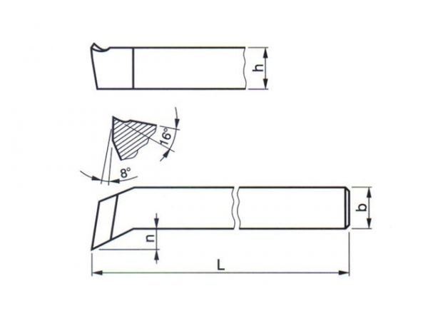 Soustružnický nůž z rychlořezné oceli rohový 223535