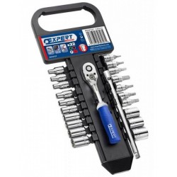 1/4" Sada hlavic na liště, 22dílná TONA E030727 - SNL 22-4R