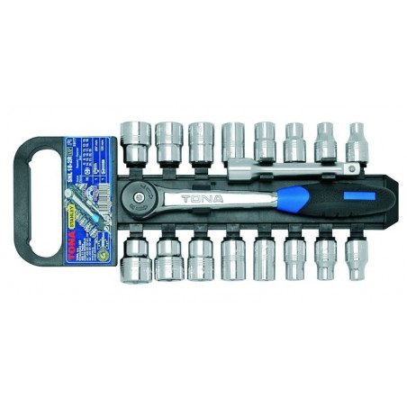 1/2" Sada hlavic na liště, 18dílná TONA E032942 - SNL 18-2R