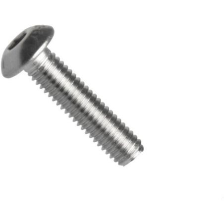 Iso 7380-1, šroub se zaoblenou hlavou "button", vnitřní šestihran inb, ocel, pevnostní třída 10.9, zinek bílý, m12x80 mm