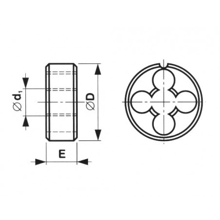 Závitová kruhová čelist NO/CS, pancéřový závit 223213NO