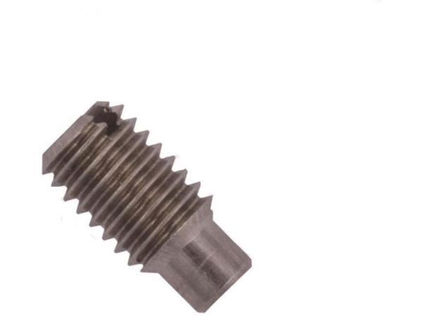 Din 417 (iso 7435), stavěcí šroub (červík) s rovnou drážkou a čípkem, ocel třídy 4.6 (4.8), bez povrchové úpravy, m6x8 mm