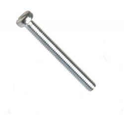 Din 84a, šroub s válcovou hlavou a rovnou drážkou, ocel 4.8, zinek bílý, m2x16 mm