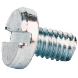 Din 85a, šroub s nízkou válcovou hlavou a rovnou drážkou, ocel 4.8, zinek bílý, m6x16 mm