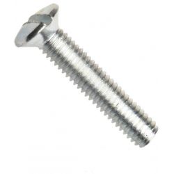 Din 964a, šroub s čočkovou hlavou a rovnou drážkou, ocel 4.8, zinek bílý, m4x12 mm