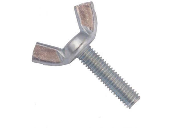 Din 316, šroub křídlatý, americký typ af, ocel 4.6, zinek bílý, m5x20 mm