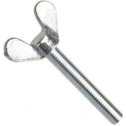 Din 316, šroub křídlatý se zaoblenými křídly, typ gt, ocel 4.6, zinek bílý, m6x30 mm