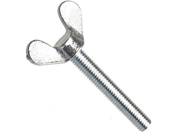 Din 316, šroub křídlatý se zaoblenými křídly, typ gt, ocel 4.6, zinek bílý, m6x50 mm