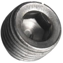 Din 906, šroub (zátka) vypouštěcí s vnitřním šestihranem a vnějším kuželovým trubkovým závitem, ocel 5.8, zinek bílý, r 1/8 (10)