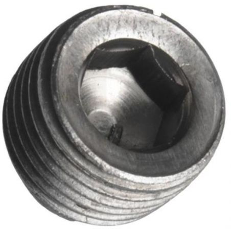 Din 906, šroub (zátka) vypouštěcí s vnitřním šestihranem a vnějším kuželovým trubkovým závitem, ocel 5.8, zinek bílý, r 1/8 (10)