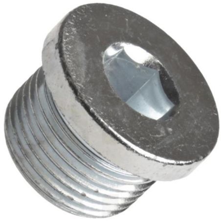 Din 908, šroub (zátka) vypouštěcí s vnitřním šestihranem, metrický jemný válcový závit, ocel 5.8, bez povrchové úpravy, m30x1.5