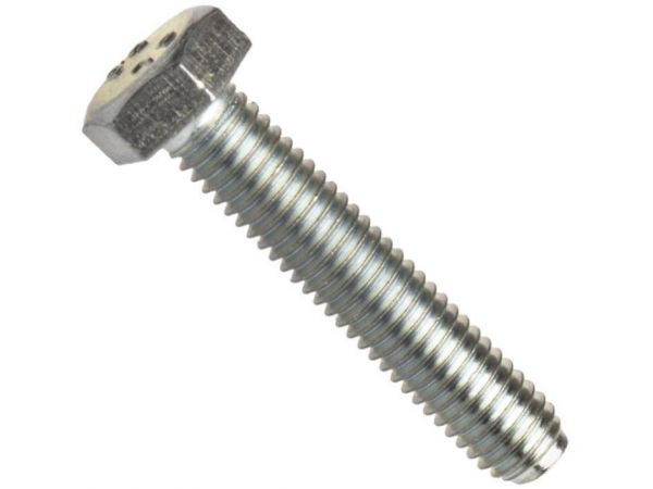 Din 961, šroub se šestihrannou hlavou, metrický jemný celý závit, ocel 8.8, zinek bílý, m16x1.5x30 mm